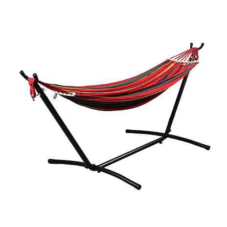 Modern Hammock with Metal Stand  - Multi Color - Multicolor