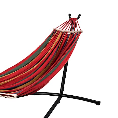 Modern Hammock with Metal Stand  - Multi Color - Multicolor