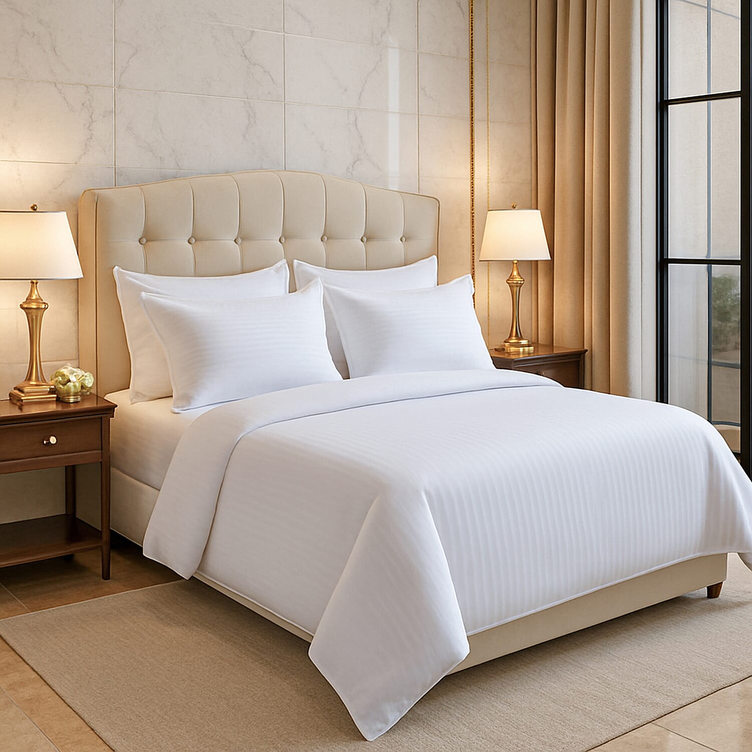 Hush-Haven-Double-6-Piece-Striped-Cotton-Duvet-Cover-Set-Cream-Include