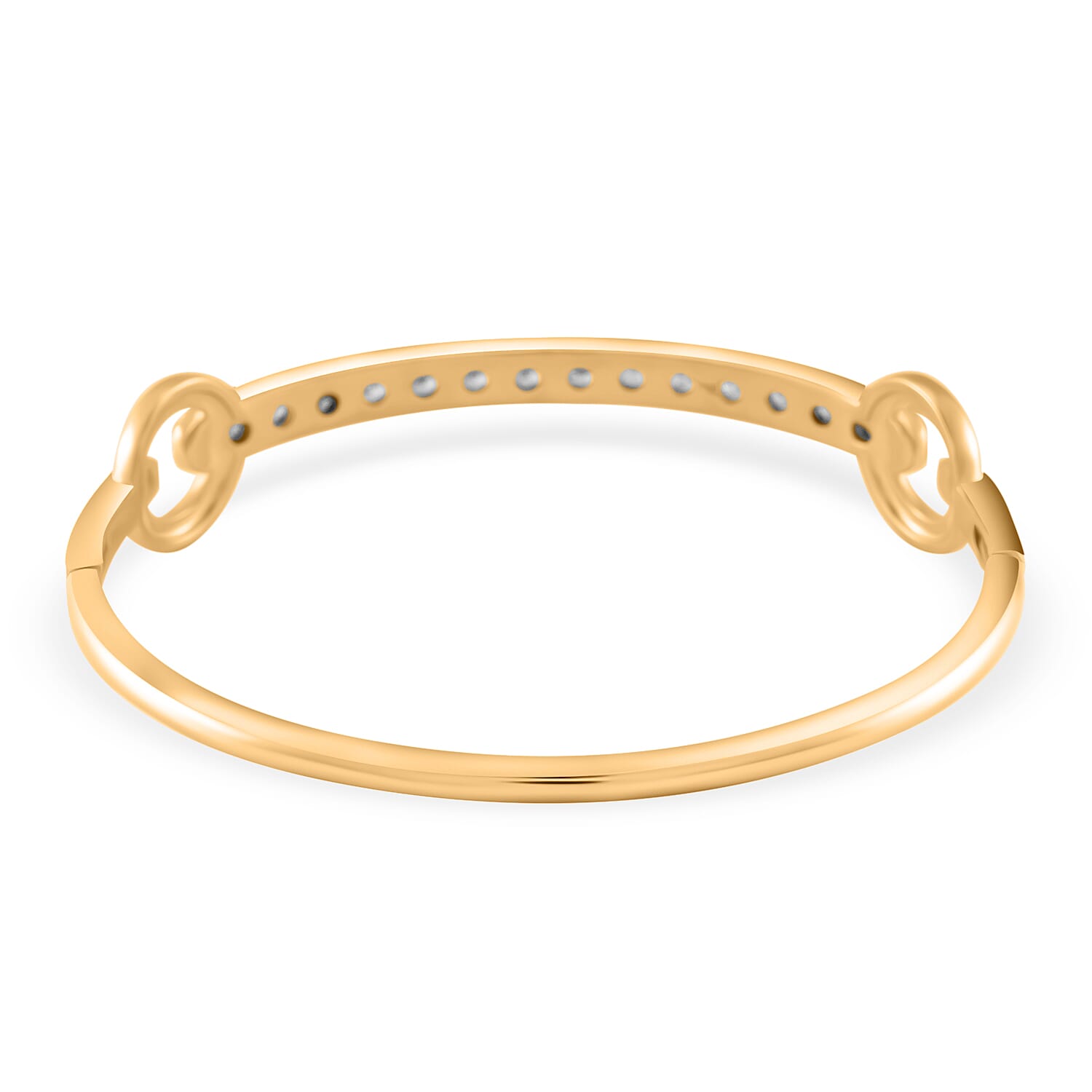 White Cubic Zirconia Bangle (Size - 7.5) 