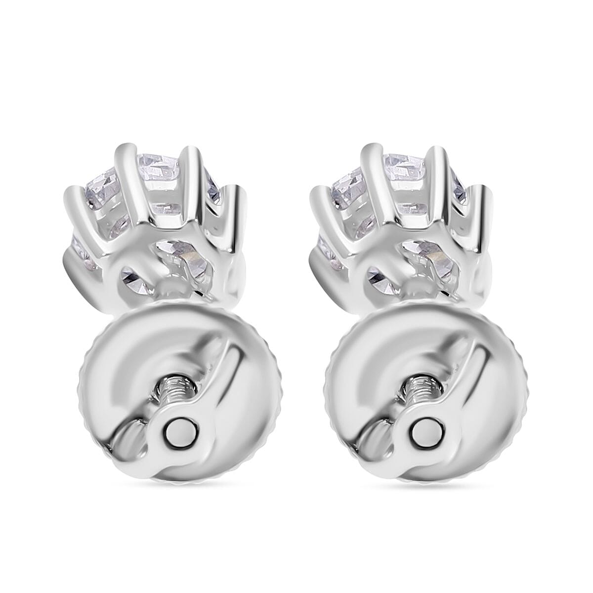 Luxuriant Diamond 950 Platinum SGL Certified (VS-G-H) Lab Grown Diamond Earring with Screw Back 1.02 Ct.