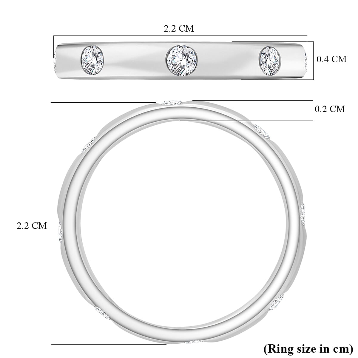 Biggest Mega Black Friday Deal- Rhapsody 950 Platinum IGI Certified White Diamond (VS-EF) Ring 0.50 Ct, Platinum Wt. 6.00 Gms.