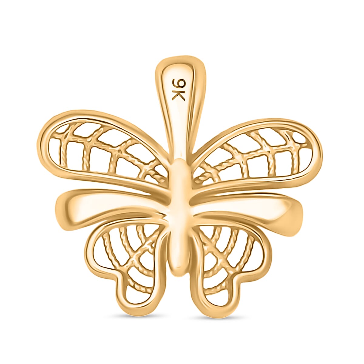 Vicenza Close Out Deal- 9K Yellow Gold Handmade Butterfly Pendant Vicenza Close Out Deal- 9K Yellow Gold Handmade Butterfly Pendant