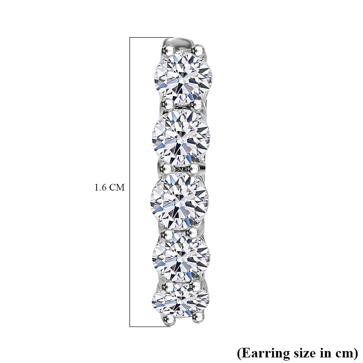 Luxuriant 950 Platinum SGL Certified (VS-EF) Lab Grown Diamond Hoop Earring 1.08 Ct.