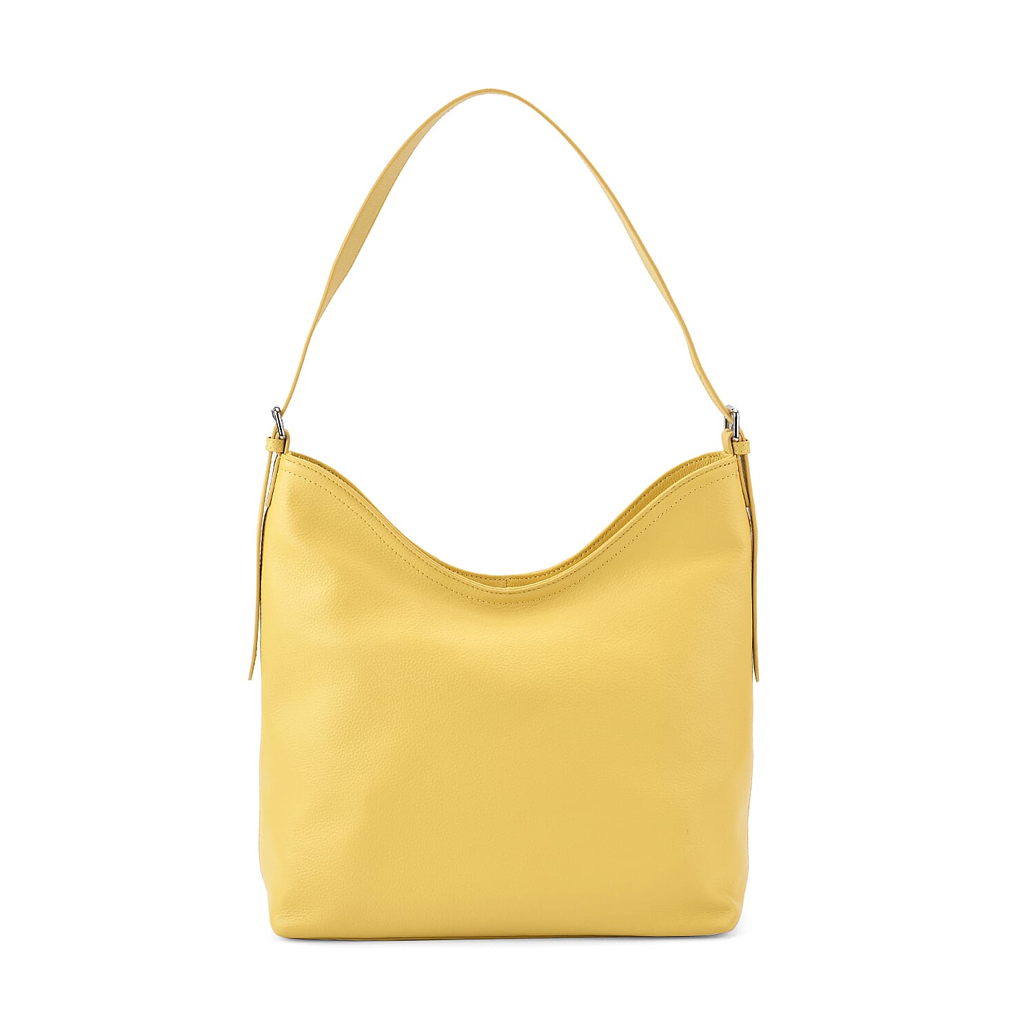 SUPERFIND - Hongkong Closeout Deal - 100% Genuine Leather Litchi Embossed Crossbody Bag - Buttermilk