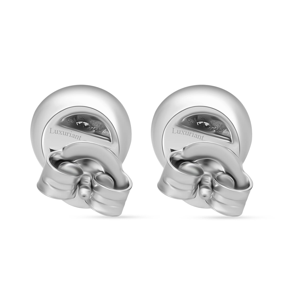 Luxuriant Diamond Lab Grown Diamond Earring with Push Back in Platinum Overlay Sterling Silver Luxuriant Diamond Lab Grown Diamond Earring with Push Back in Platinum Overlay Sterling Silver