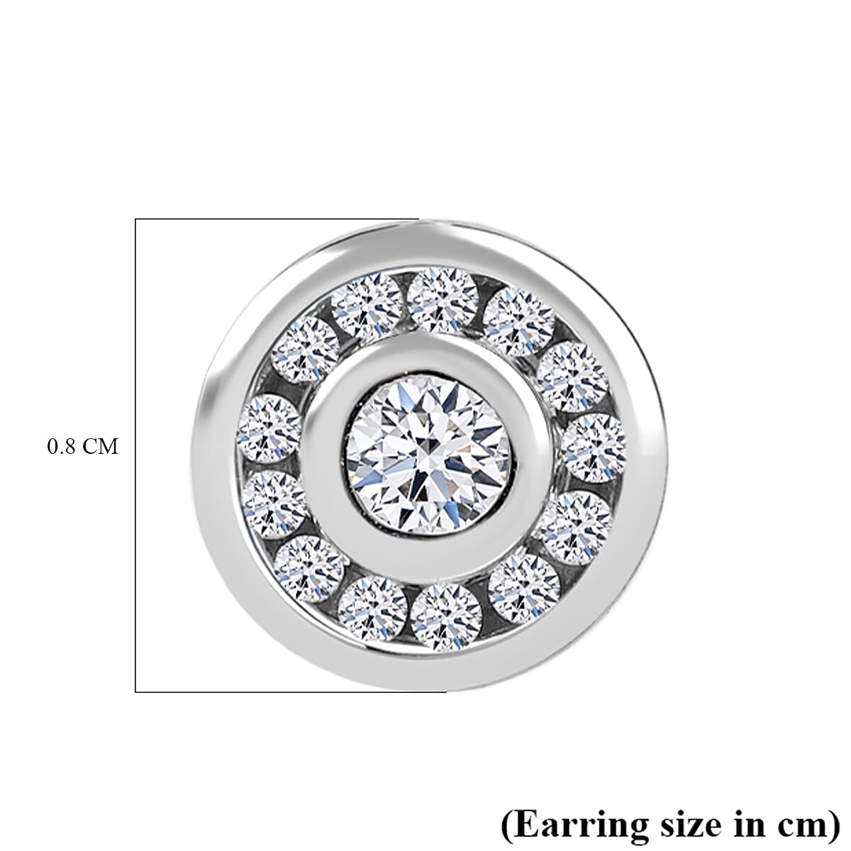 Luxuriant Diamond Lab Grown Diamond Earring with Push Back in Platinum Overlay Sterling Silver Luxuriant Diamond Lab Grown Diamond Earring with Push Back in Platinum Overlay Sterling Silver