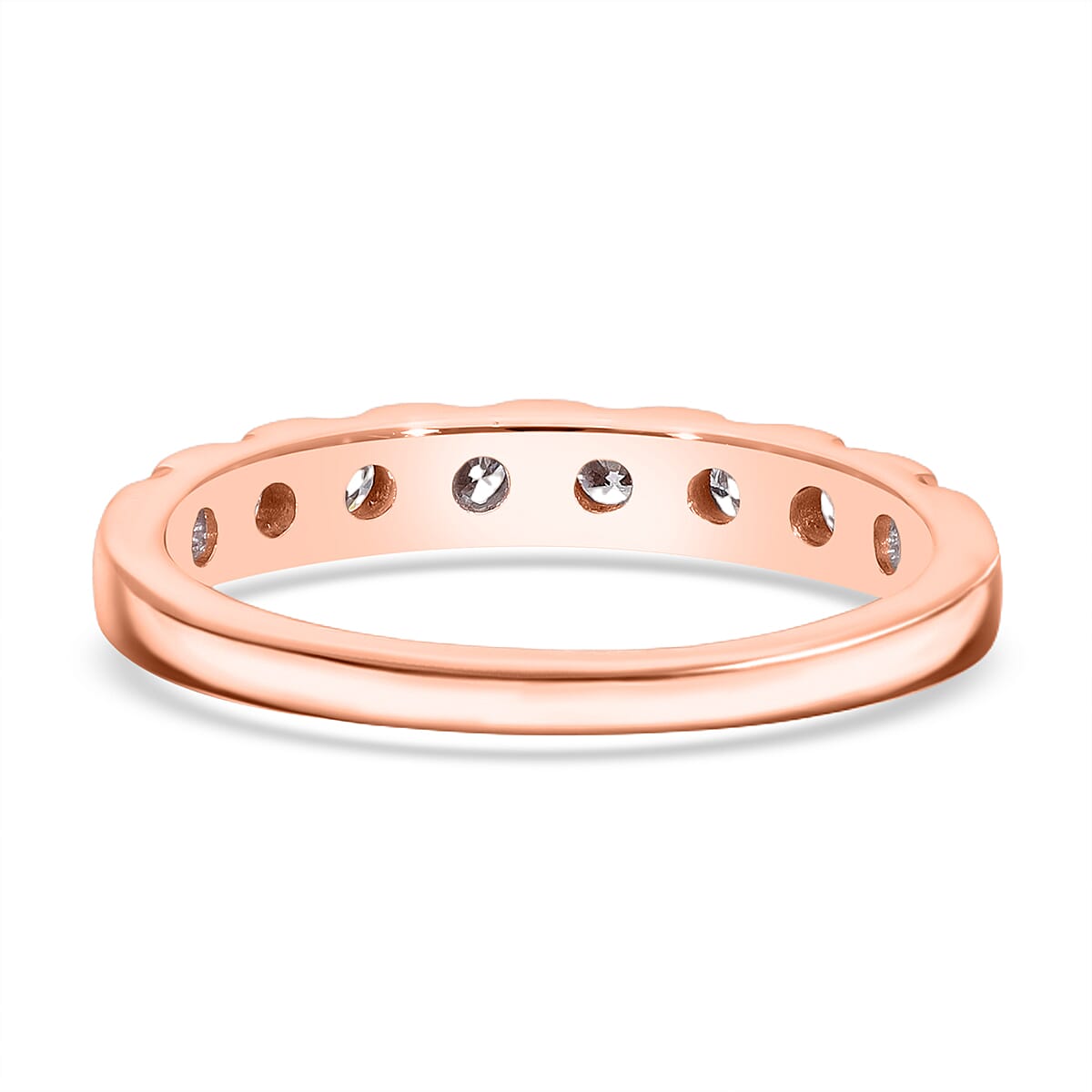 Luxuriant Diamond 9K Rose Gold Lab Grown Diamond Ring 0.50 Ct.