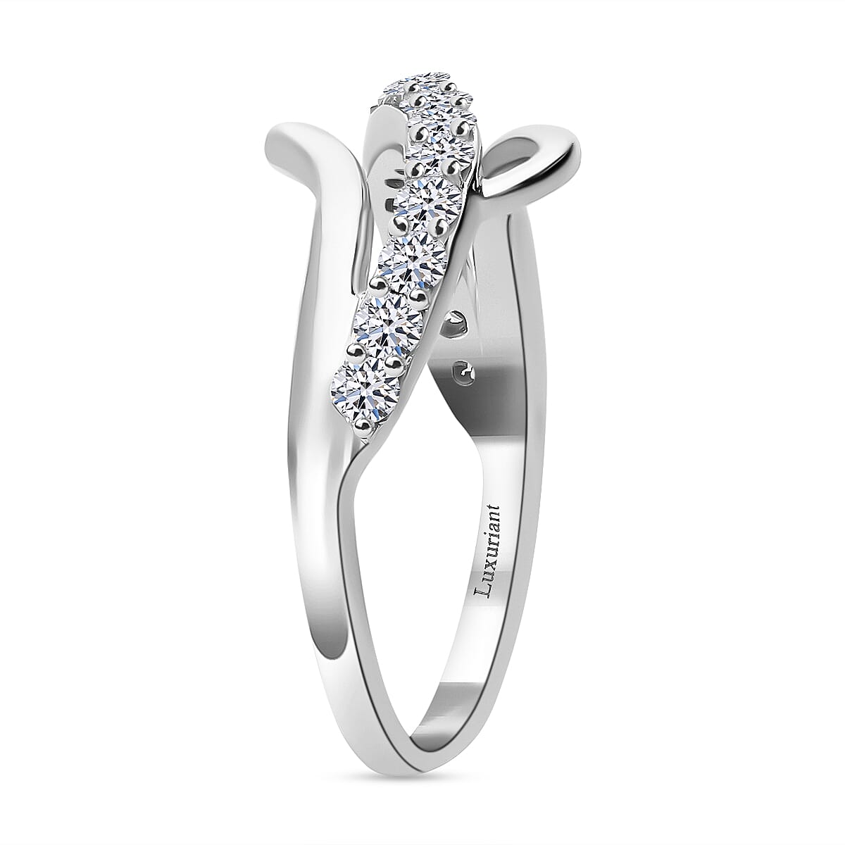 Luxuriant 9K White Gold White Diamond (SI-GH) Ring 0.51 Ct.