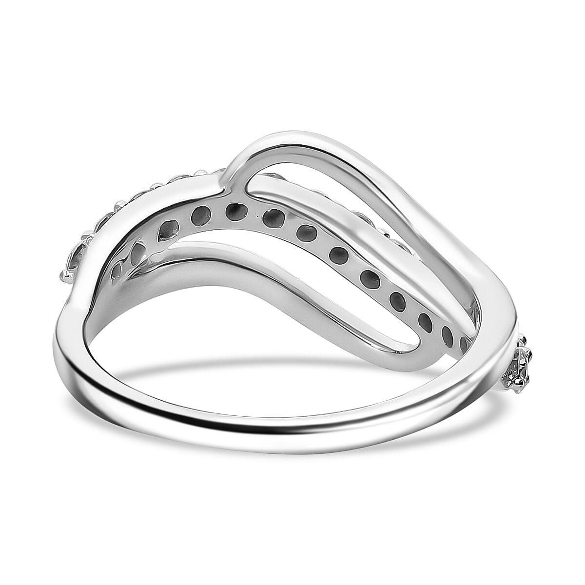 Luxuriant 9K White Gold White Diamond (SI-GH) Ring 0.51 Ct.
