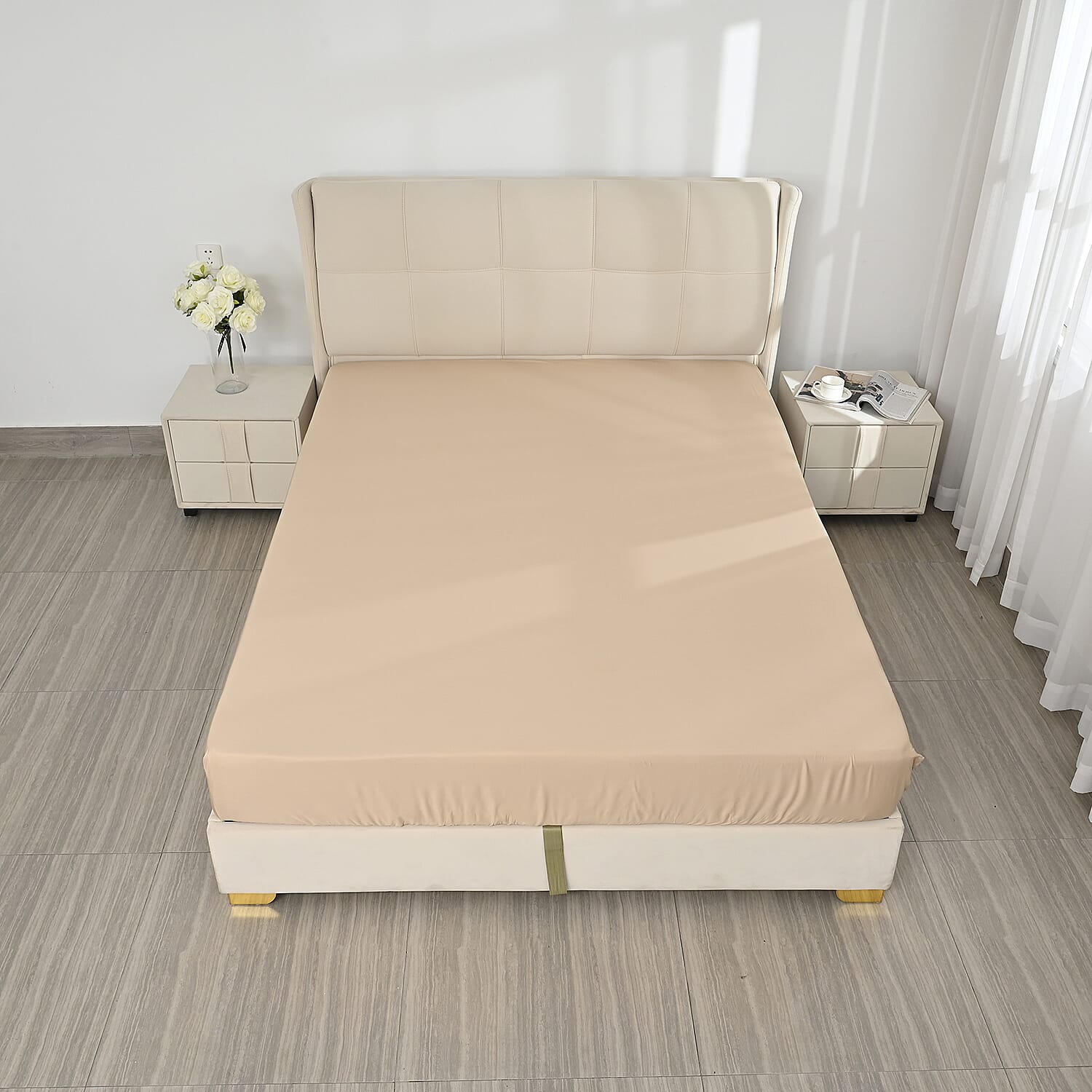 4-Piece Bamboo Bedding Set incl. Duvet Cover, Fitted Sheet & 2 Pillowcases