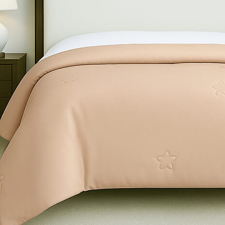 Hush Haven Soft - Breathable Bamboo Viscose Quilt with Quilting (Size Double) - Beige