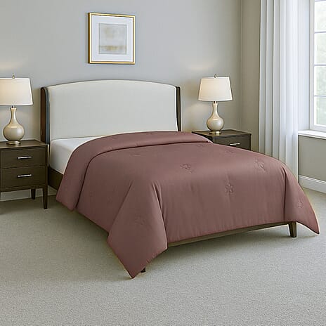 Hush Haven Soft - Breathable Bamboo Viscose Quilt with Quilting (Size Double) - Mauve