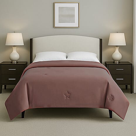Hush Haven Soft - Breathable Bamboo Viscose Quilt with Quilting (Size Double) - Mauve