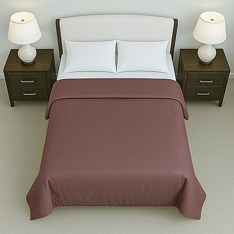 Hush Haven Soft - Breathable Bamboo Viscose Quilt with Quilting (Size Double) - Mauve