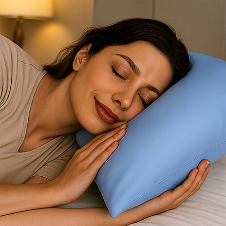 Hush Haven - Set of 2 Soft - Breathable Bamboo Pillowcases (Size 75x50cm) - Blue