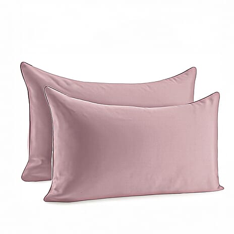 Hush Haven - Set of 2 Soft - Breathable Bamboo Pillowcases (Size 75x50cm) - Mauve