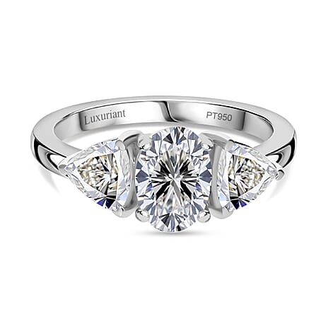 First Time Ever - Luxuriant Diamond 950 Platinum SGL Certified (VS-G-H) Lab Grown Diamond Ring 2.00 Ct.