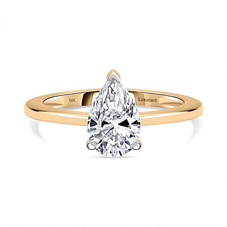 LUXURIANT 1 Ct. Lab Grown Diamond Ring in 9K Yellow Gold, SGL Certified LUXURIANT 1 Ct. Lab Grown Diamond Ring in 9K Yellow Gold, SGL Certified