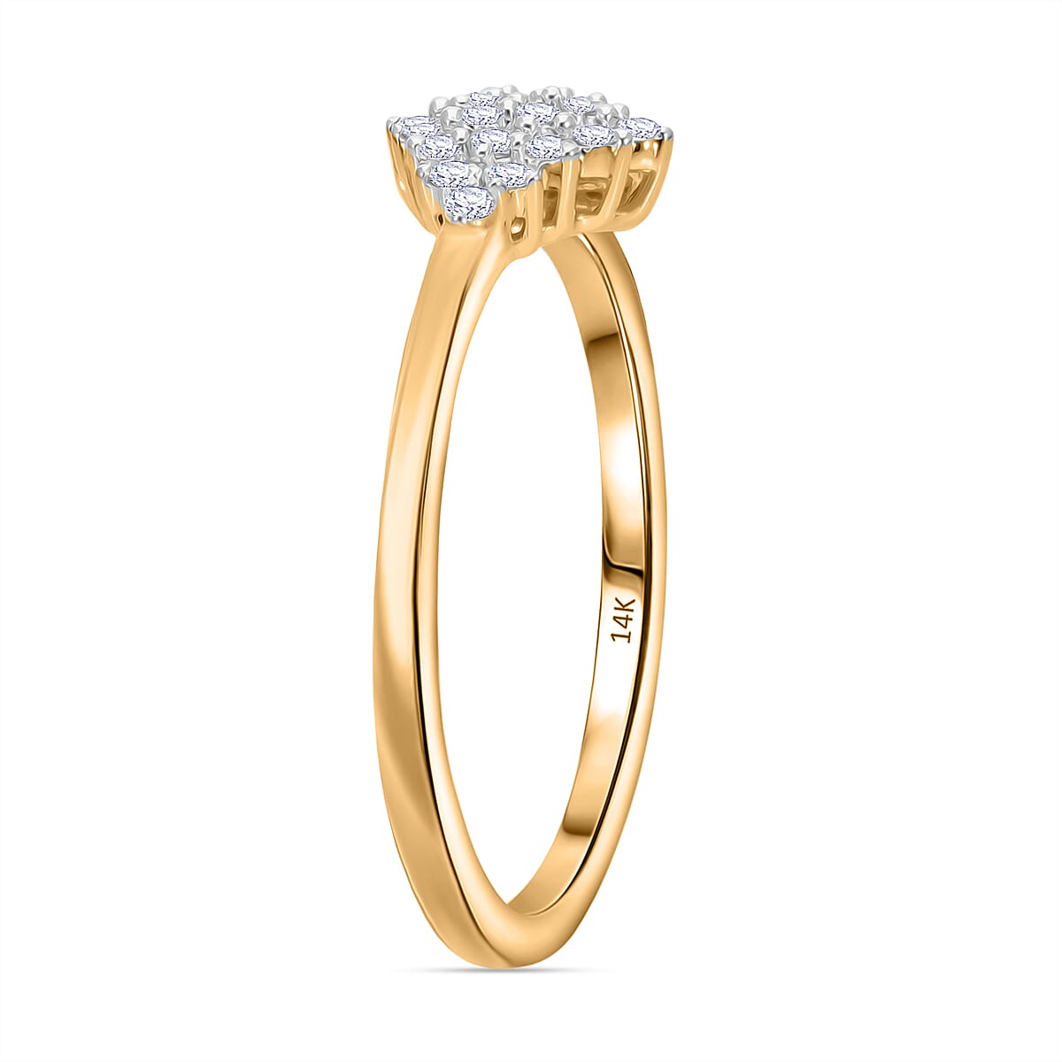 Luxuriant 9K Yellow Gold Lab Grown Diamond (VS-GH) Ring 0.33 Ct.