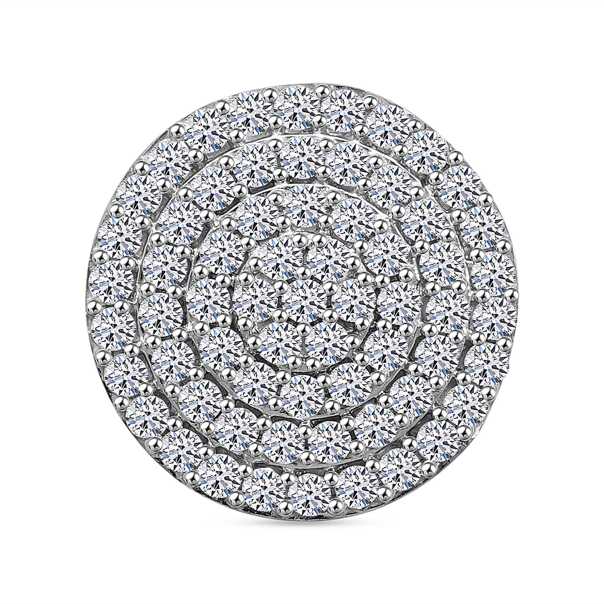 Luxuriant Diamond Lab Grown Diamond Pendant with Chain (Size - 20) with Spring Ring Clasp in Vermeil Yellow Gold Plated Sterling Silver 1.02 Ct.