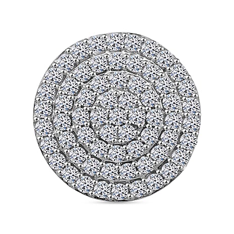 Luxuriant Diamond Lab Grown Diamond Pendant with Chain (Size - 20) with Spring Ring Clasp in Vermeil Yellow Gold Plated Sterling Silver 1.02 Ct.