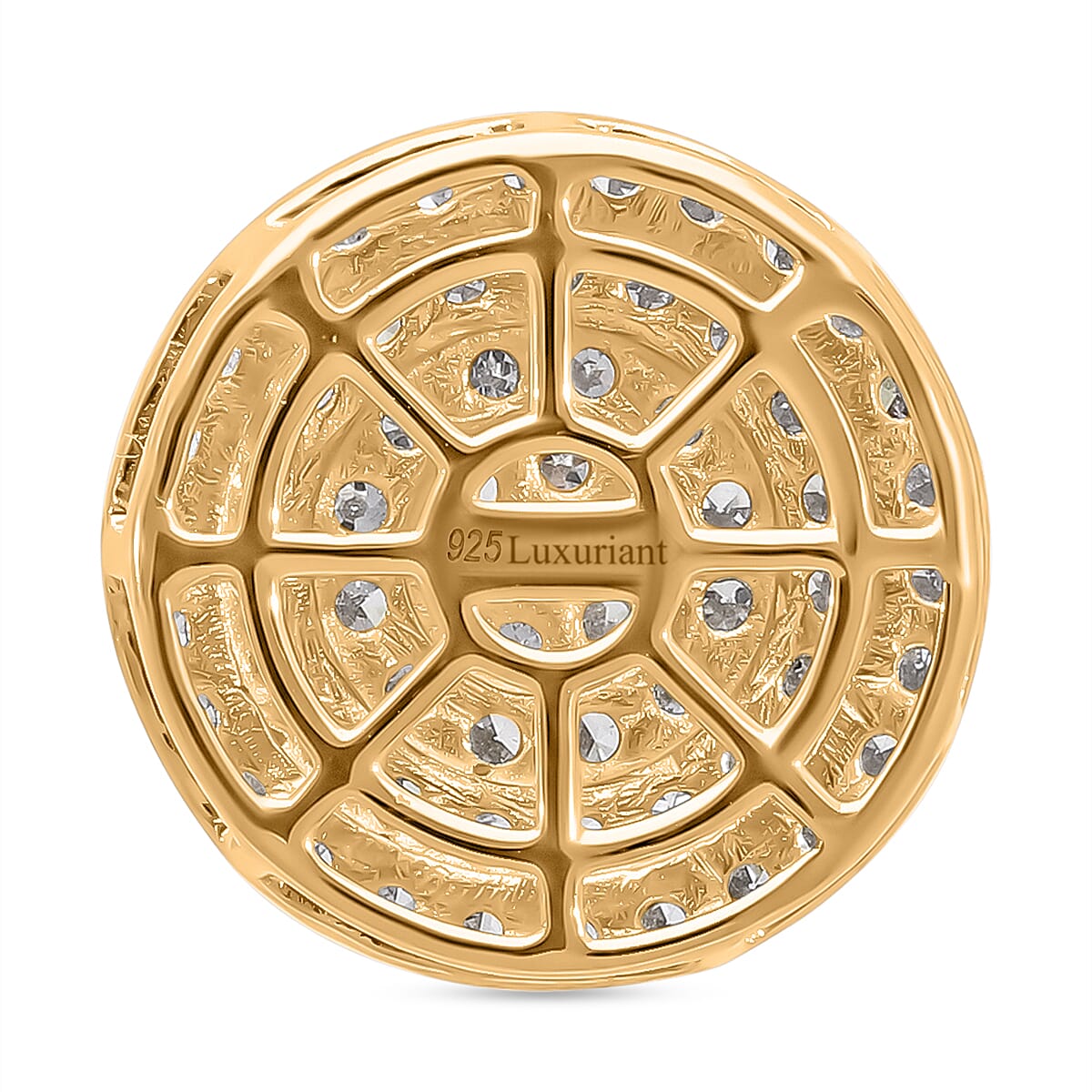 Luxuriant Diamond Lab Grown Diamond Pendant with Chain (Size - 20) with Spring Ring Clasp in Vermeil Yellow Gold Plated Sterling Silver 1.02 Ct.