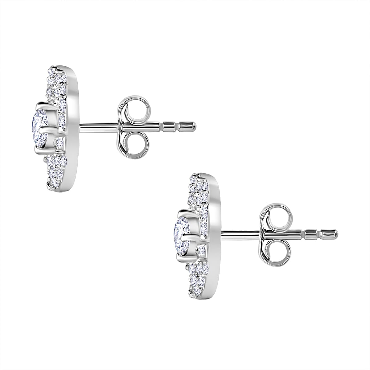 Luxuriant Diamond 9K White Gold Lab Grown Diamond Earrings 1.00 Ct. Gold Wt 2.80 Gms