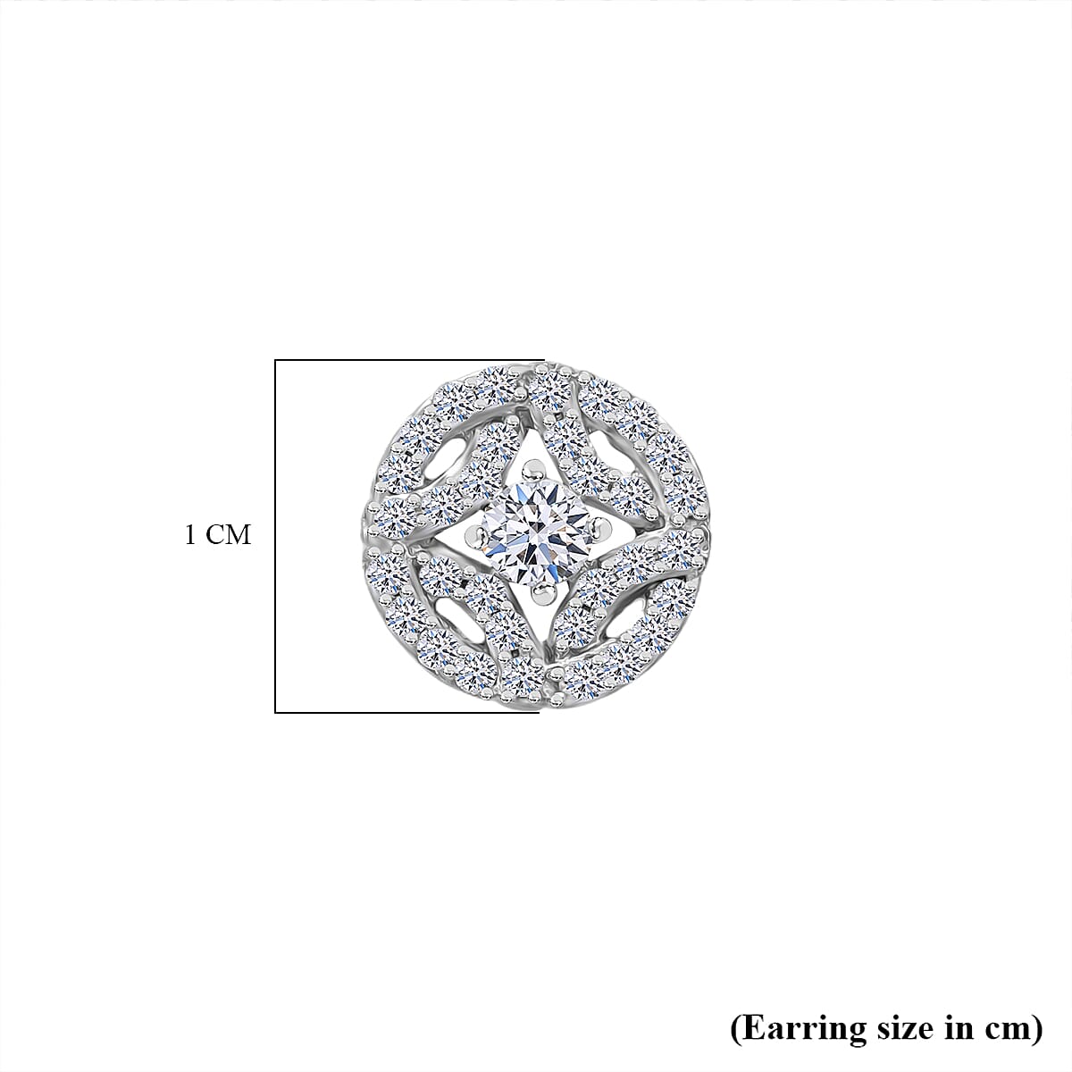 Luxuriant Diamond 9K White Gold Lab Grown Diamond Earrings 1.00 Ct. Gold Wt 2.80 Gms