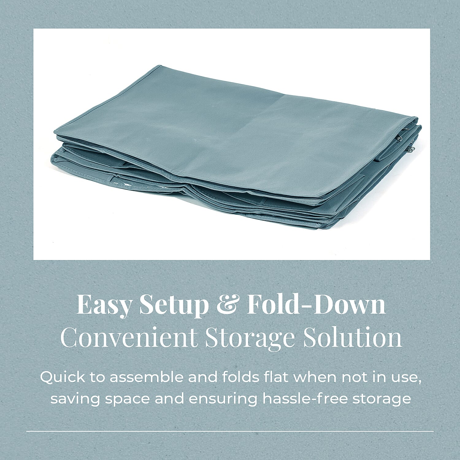 Set of 3 Collapsible Storage Bags With Transparent Window - Grey