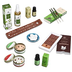 Mindful Meditation Gift Set- Buddha Backflow Incense, Scented Candles, Aroma Oils & Butterfly