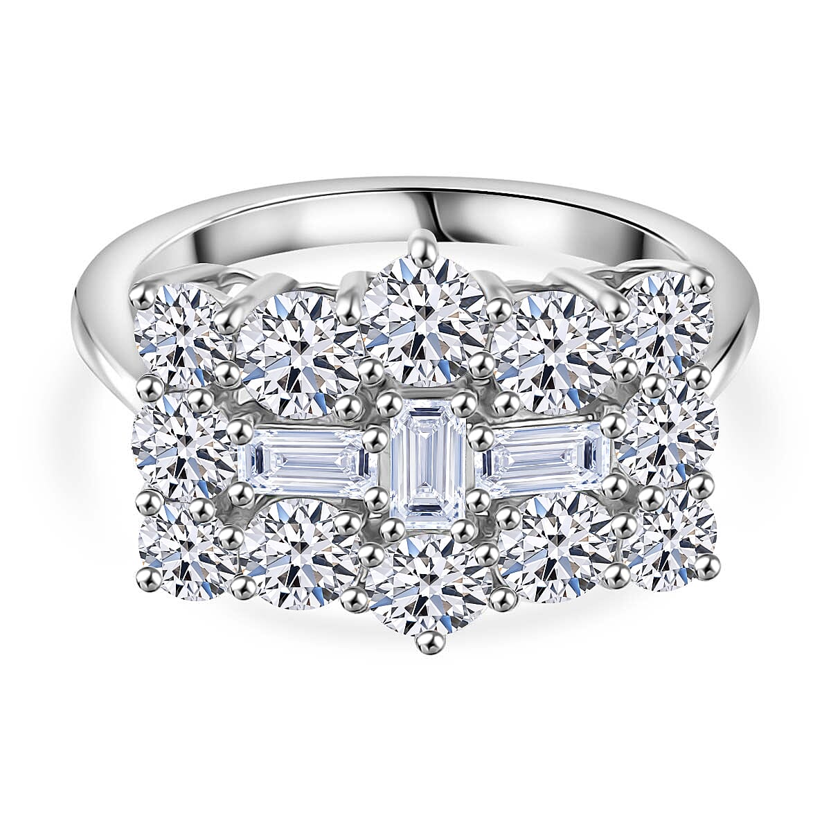 Luxuriant Diamond 950 Platinum Lab Grown Diamond (VS-E-F) SGL Certified Boat Ring 2.00 Ct, Platinum Wt. 6.56 Gms.