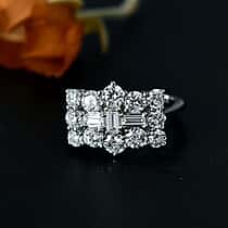 LUXURIANT 950 Platinum Lab Grown Diamond (VS-E/F) SGL Certified Boat Ring 2 Ct, Platinum Wt. 6.56 Gms.