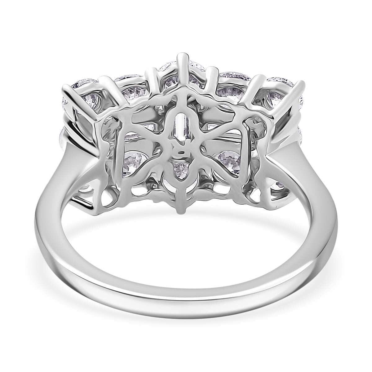 Luxuriant Diamond 950 Platinum Lab Grown Diamond (VS-E-F) SGL Certified Boat Ring 2.00 Ct, Platinum Wt. 6.56 Gms.