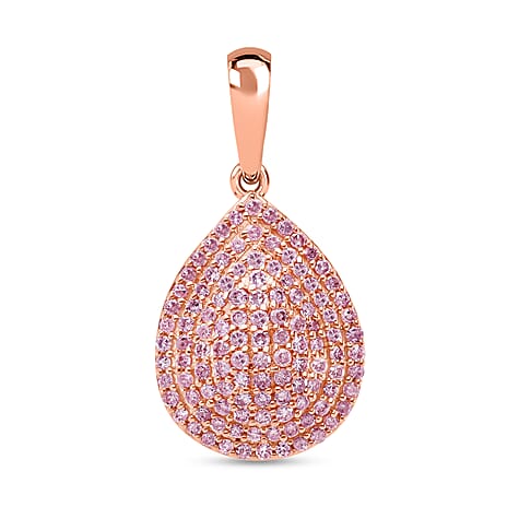 Red Carpet - 9K Rose Gold SGL Certified Natural Pink Diamond Pendant 0.50 Ct.