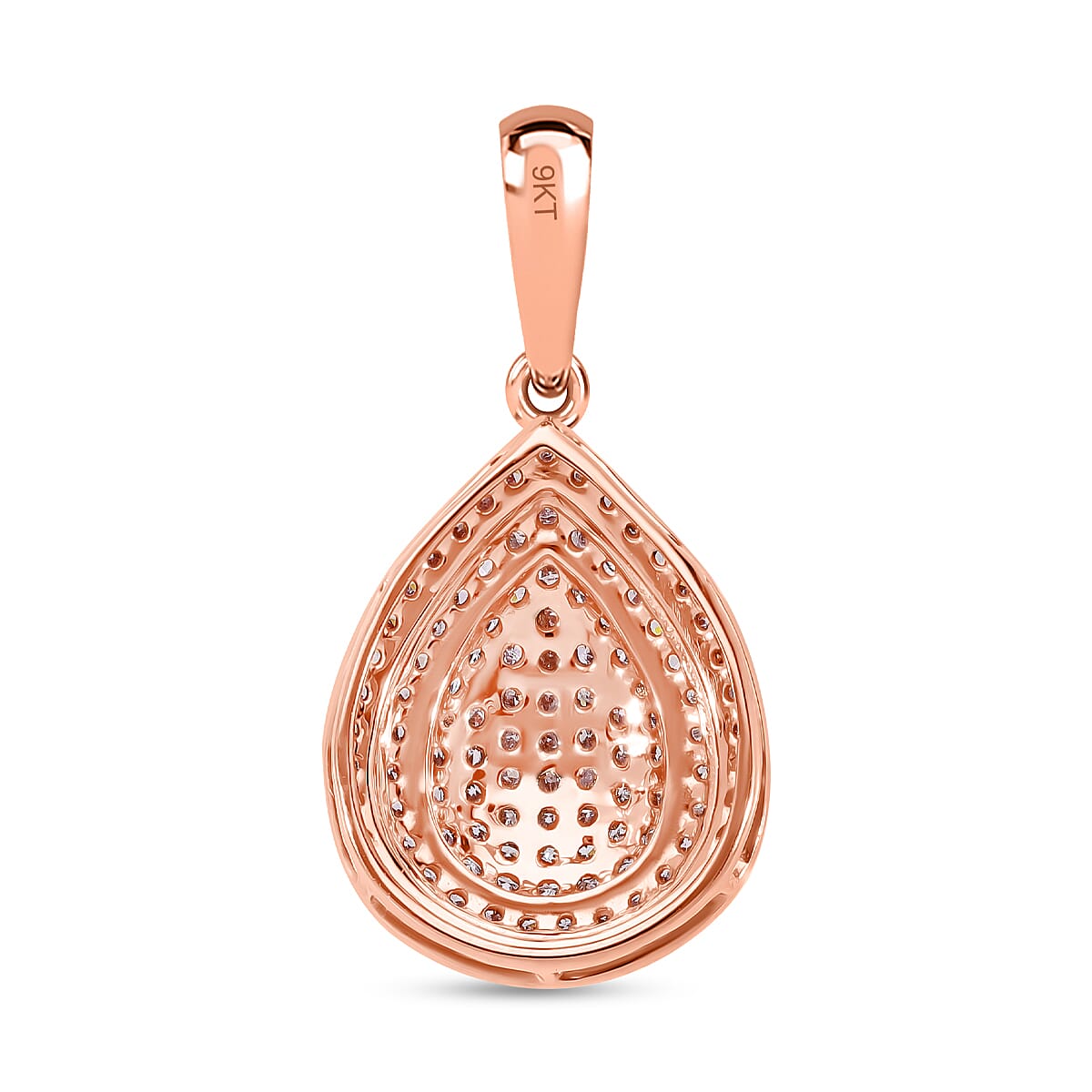 Red Carpet - 9K Rose Gold SGL Certified Natural Pink Diamond Pendant 0.50 Ct.