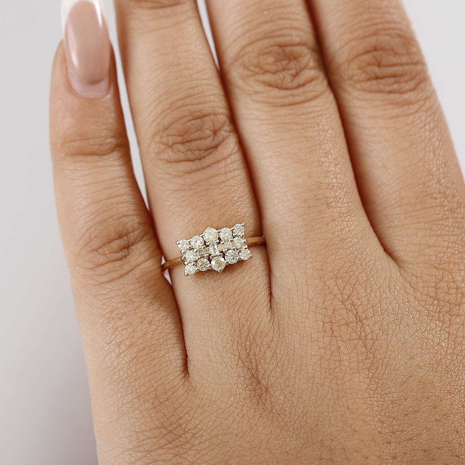 The Best of Argyle - 9K Yellow Gold SGL Certified Natural Yellow Diamond Boat Ring 0.50 Ct.