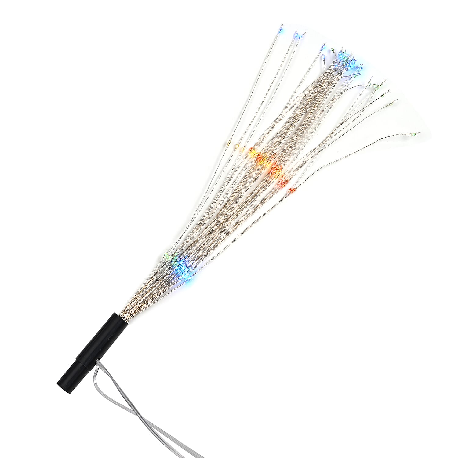 Lowest Price Offer - Set of 4 Solar Firework Lights- Remote Control, 8 Modes (RGB), Timer (80cm) - Black