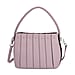Crossbody Bag with Pleated Design & Top Handle - Purple
