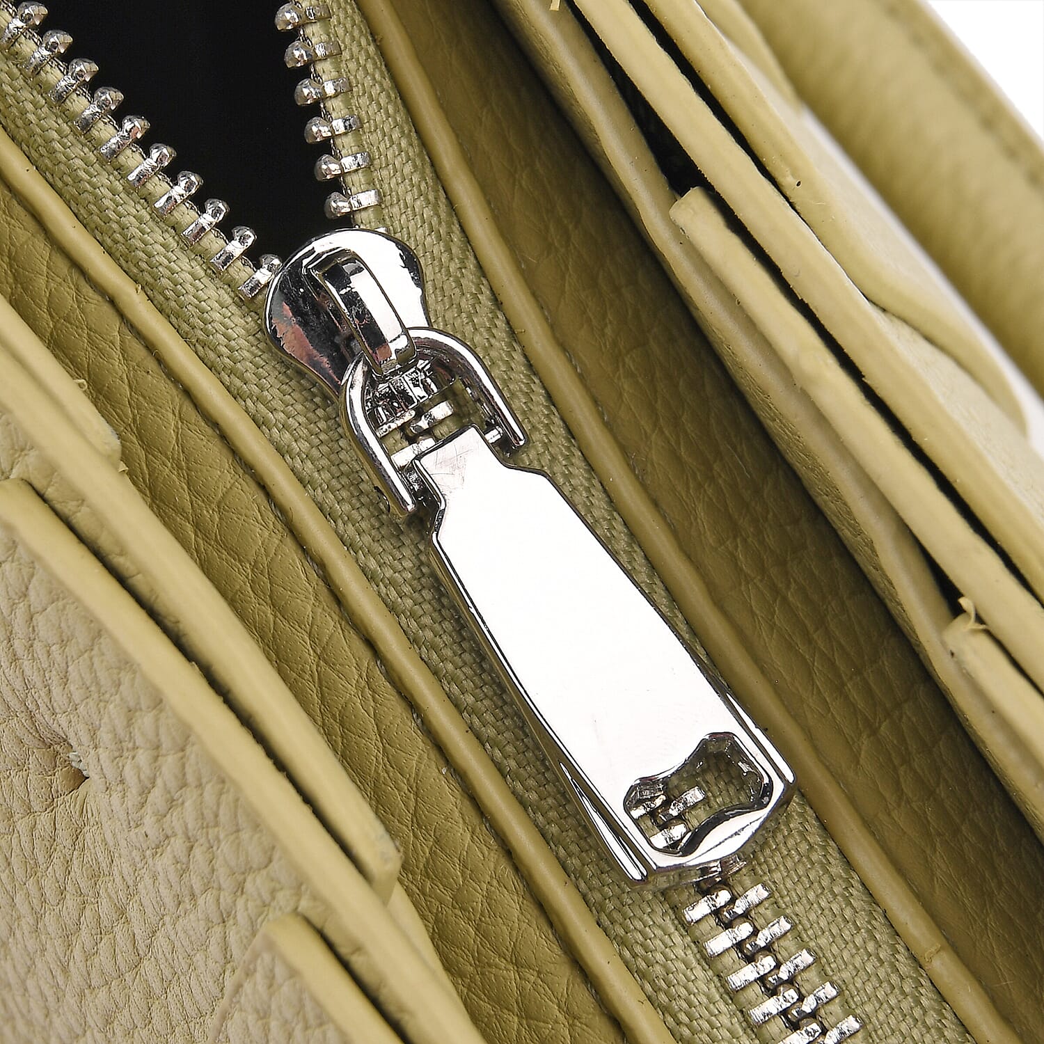 Crossbody Bag with Pleated Design & Top Handle - Green