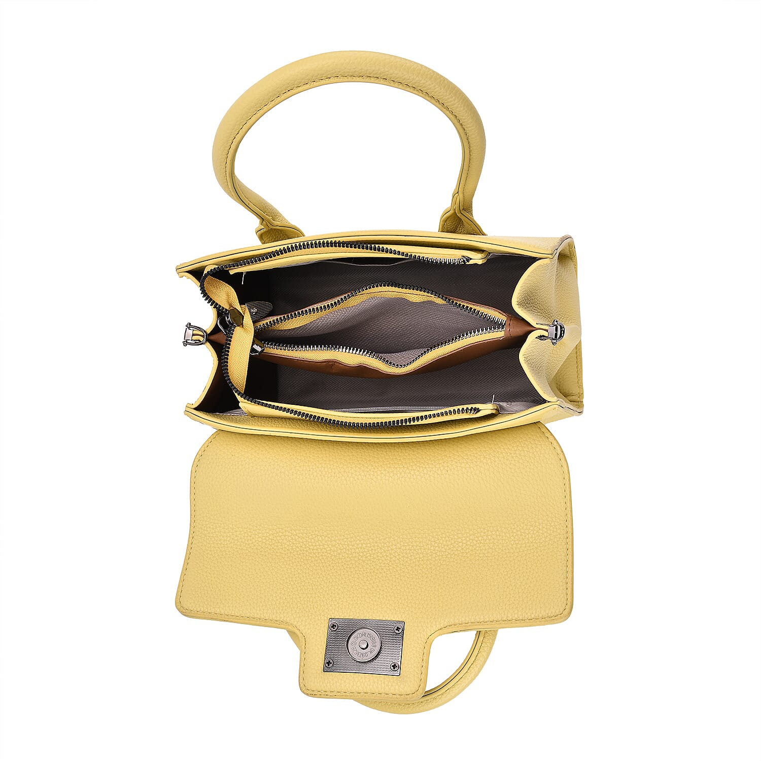 Stylish Yellow Rectangular Crossbody Bag with Top Handle