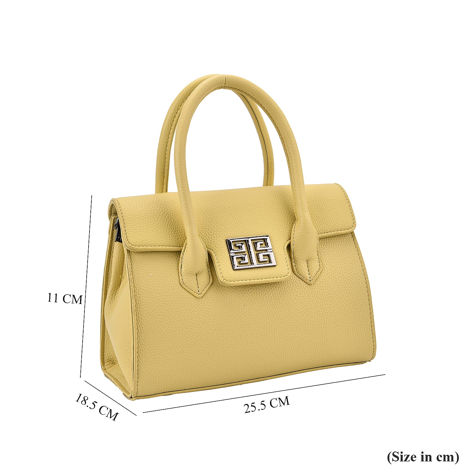 Stylish Yellow Rectangular Crossbody Bag with Top Handle