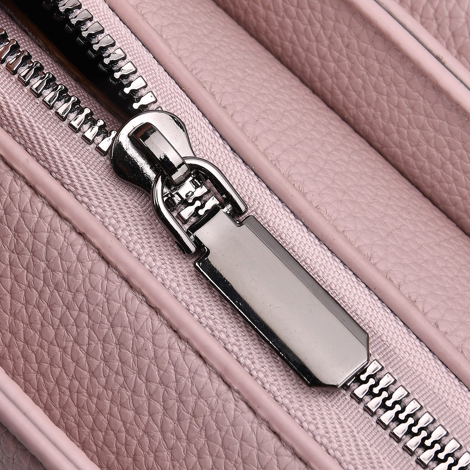 Stylish Rectangular Crossbody Bag with Top Handle - Light Mauve