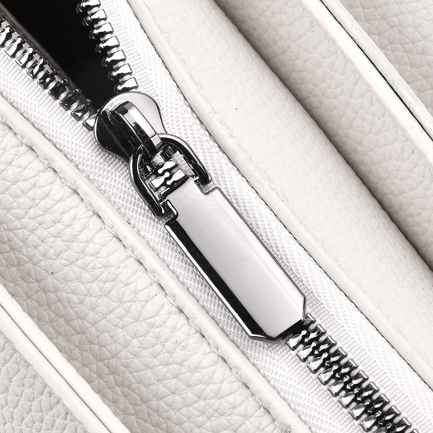 Stylish Off White Rectangular Crossbody Bag with Top Handle