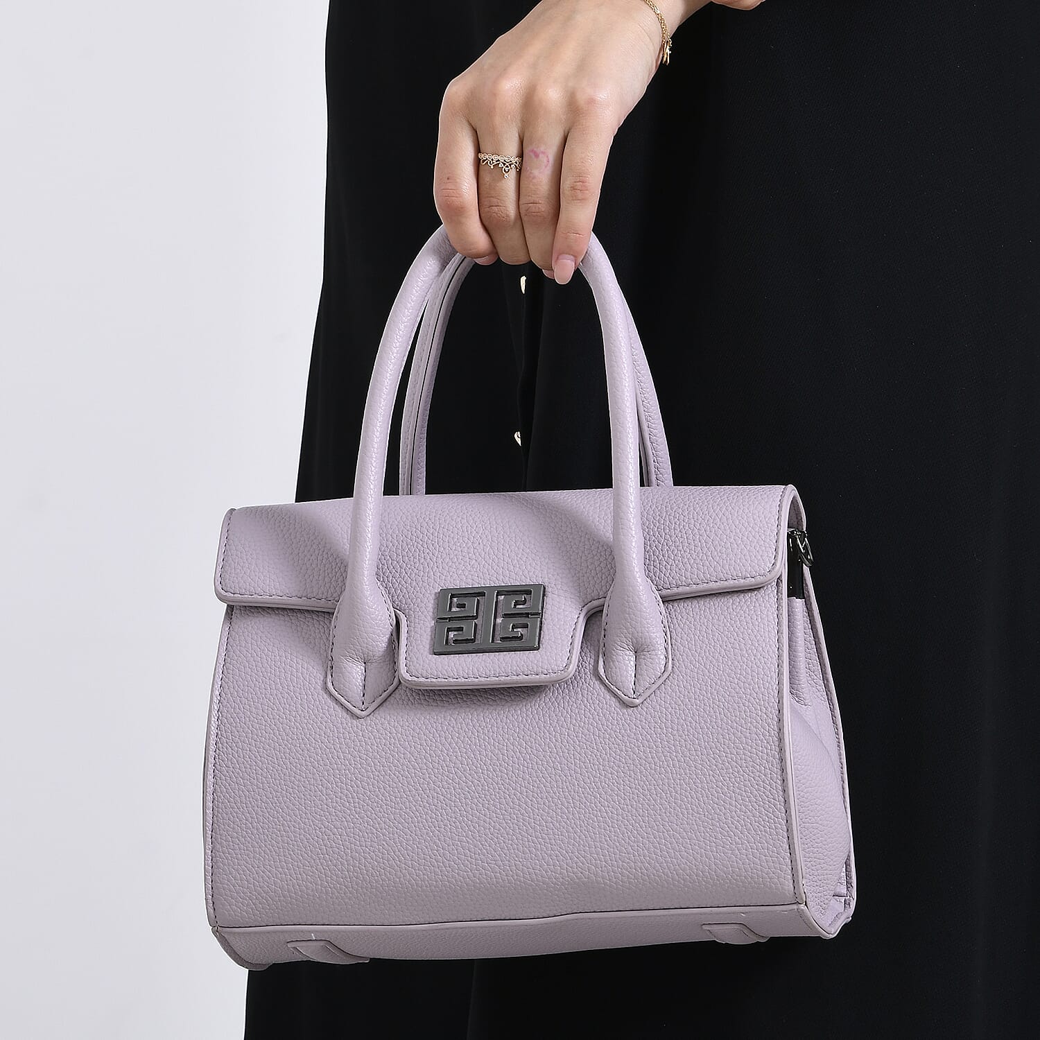 Stylish Purple Rectangular Crossbody Bag with Top Handle