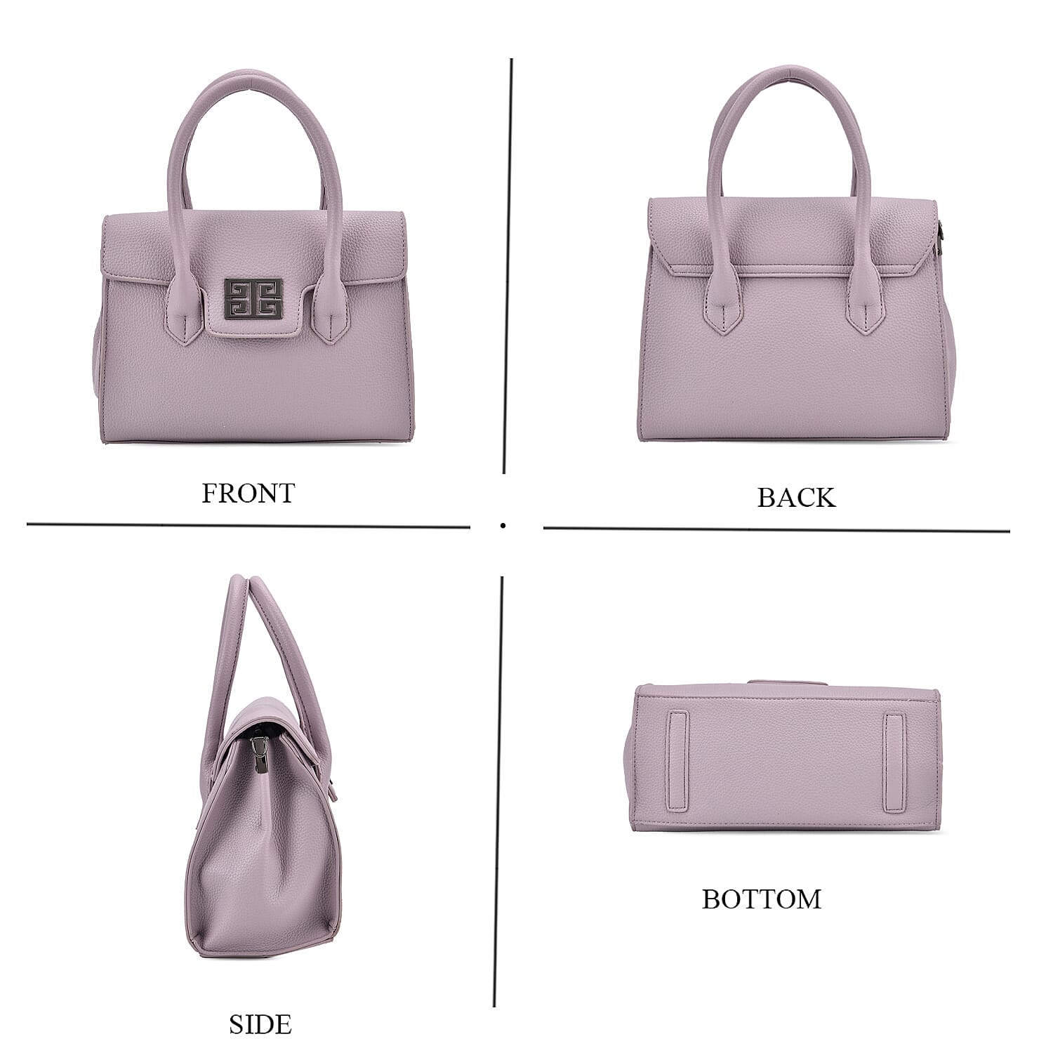 Stylish Purple Rectangular Crossbody Bag with Top Handle