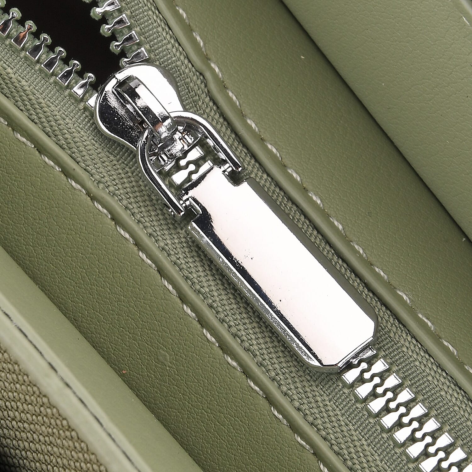 Fashion & Bags Leatherette Textured Crossbody Handbag with Scarf Accent & Adjustable Strap - Green