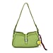 Designer Closeout - Super Soft Shoulder Bag with Charm Detail & Adjustable Strap - Green