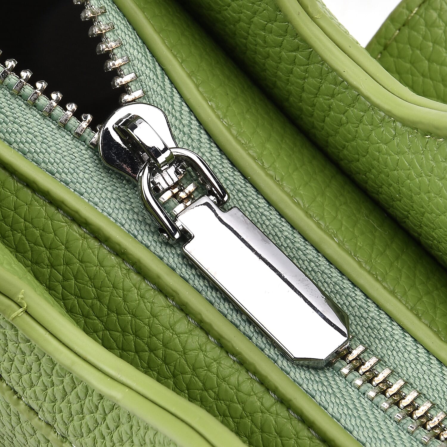 Designer Closeout - Super Soft Shoulder Bag with Charm Detail & Adjustable Strap - Green