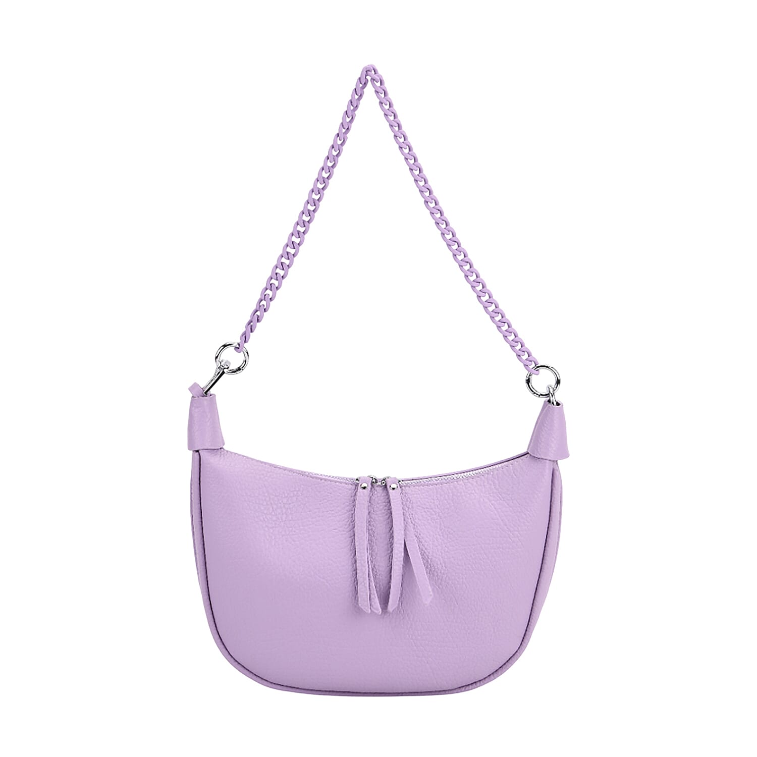 Casual Crescent Shoulder Bag - Purple